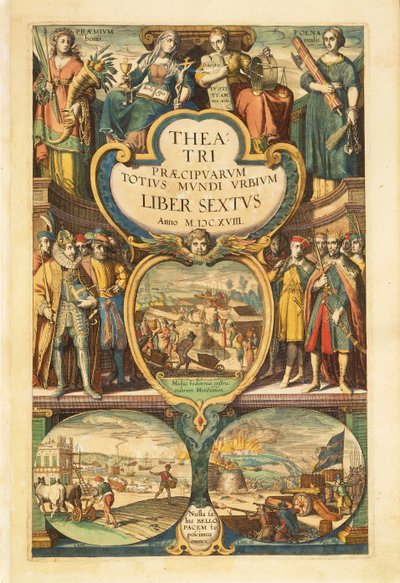 Frontespizio del volume VI, da Civitates Orbis Terrarum da Georg Braun and Hogenberg Franz