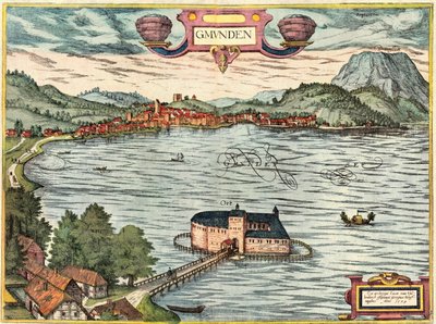 Gmunden, Austria da Georg and Hogenberg Franz (1535 90) Braun