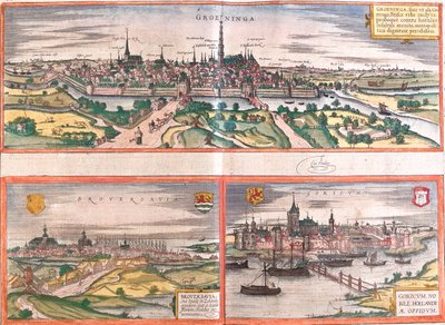 Groninga, Brouwershaven, Gorinchem, Paesi Bassi da Georg and Hogenberg Franz (1535 90) Braun