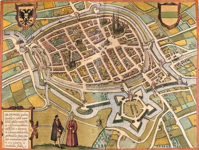 Groninga, Paesi Bassi da Georg and Hogenberg Franz (1535 90) Braun