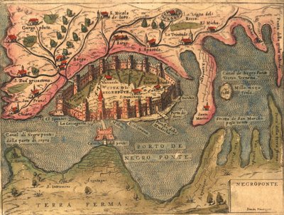 Islanda, Khalkis, Dalmazia da Georg and Hogenberg Franz (1535 90) Braun