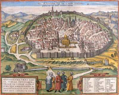 Gerusalemme, Israele da Georg and Hogenberg Franz (1535 90) Braun