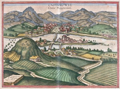 Kostajnica, Croazia da Georg Braun and Hogenberg Franz