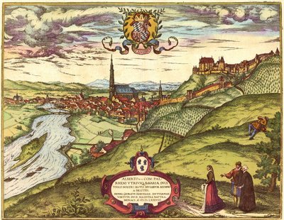 Landshut, Germania da Georg and Hogenberg Franz (1535 90) Braun