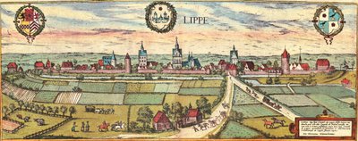 Lippe, Germania da Georg and Hogenberg Franz (1535 90) Braun