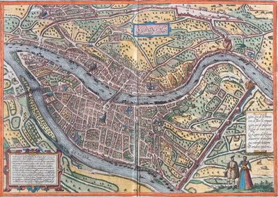 Lione, Francia da Georg and Hogenberg Franz (1535 90) Braun