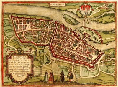 Magdeburgo, Germania da Georg and Hogenberg Franz (1535 90) Braun