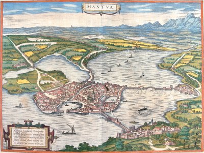 Mantova, Italia da Georg and Hogenberg Franz (1535 90) Braun