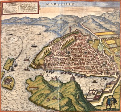 Marsiglia, Francia da Georg and Hogenberg Franz (1535 90) Braun