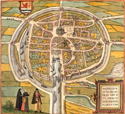 Middelburg, Paesi Bassi da Georg and Hogenberg Franz (1535 90) Braun
