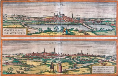 Mons, Arras, Belgio da Georg and Hogenberg Franz (1535 90) Braun