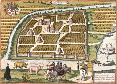 Mosca, Russia da Georg and Hogenberg Franz (1535 90) Braun
