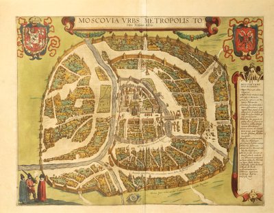 Mosca da Civitates Orbis Terrarum da Georg Braun and Hogenberg Franz