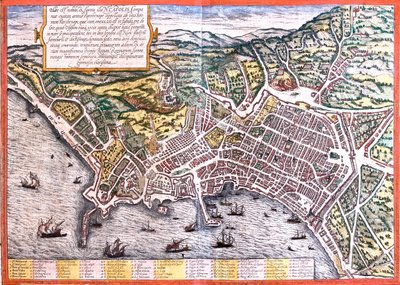 Napoli, Italia da Georg and Hogenberg Franz (1535-90) Braun