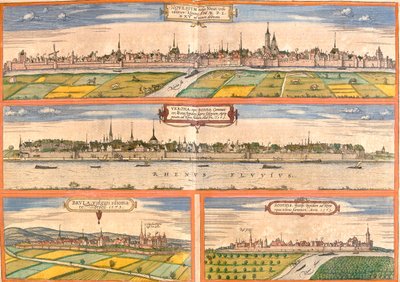 Neuss, Bonn, Brühl, Zons, Germania da Georg and Hogenberg Franz (1535 90) Braun