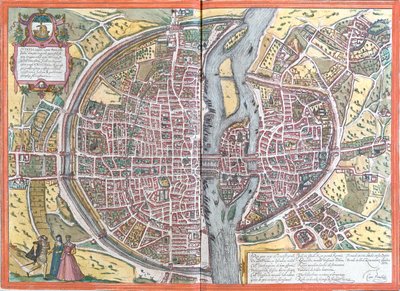 Parigi, Francia da Georg and Hogenberg Franz (1535 90) Braun