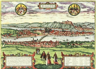 Passau, Germania da Georg and Hogenberg Franz (1535 90) Braun