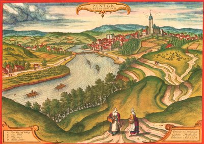 Penig, Germania da Georg and Hogenberg Franz (1535 90) Braun