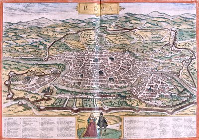 Roma, Italia da Georg and Hogenberg Franz (1535 90) Braun