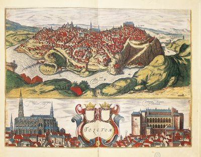 Toledo, città di Toledo da Civitates Orbis Terrarum di Georg Braun e Franz Hogenberg, incisione da Georg Braun and Hogenberg Franz