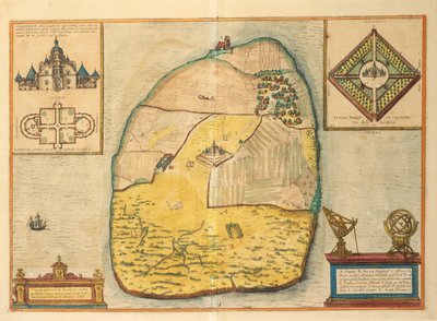 Uranienborg da Civitates Orbis Terrarum da Georg Braun and Hogenberg Franz