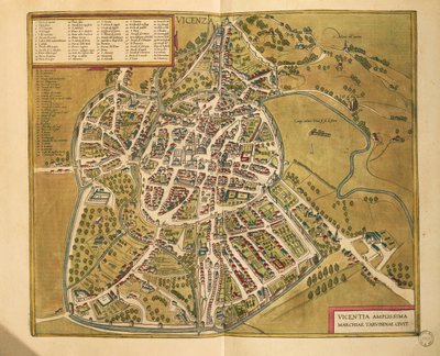Vicenza dal Civitates Orbis Terrarum di Georg Braun da Georg Braun and Hogenberg Franz