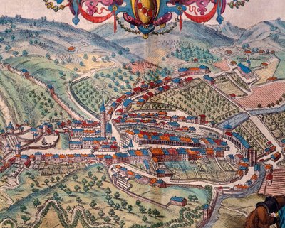 Veduta di Serravalle Scrivia da Georg Braun and Hogenberg Franz