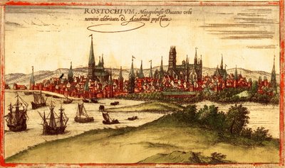 Wismar, Germania da Georg and Hogenberg Franz (1535 90) Braun