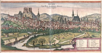 Brno, Repubblica Ceca (incisione) da Georg Braun and Hogenberg Franz