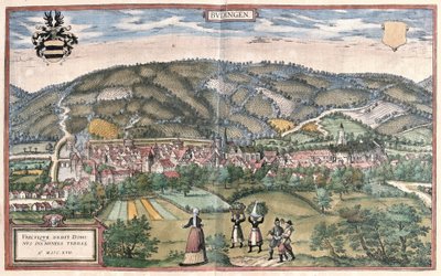 Büdingen (Assia), Germania (incisione) da Georg Braun and Hogenberg Franz