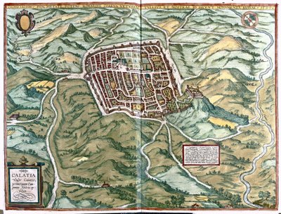 Caiazzo (provincia di Caserta), Italia da Georg Braun and Hogenberg Franz