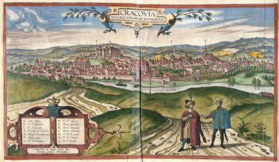 Cracovia, Polonia (incisione) da Georg Braun and Hogenberg Franz