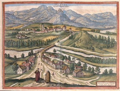 Dregelypalank, Ungheria (incisione) da Georg Braun and Hogenberg Franz