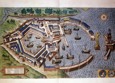 Porto di Ostia Antica, Atlante Bram e Hopely da Georg Braun and Hogenberg Franz