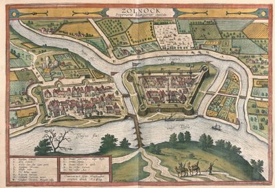 Szolnok, Ungheria da Georg Braun and Hogenberg Franz