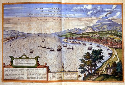 Lo Stretto di Messina - La Calabria è a sinistra mentre Messina e l