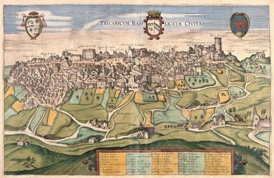 Tricario, regione Basilicata, Italia (incisione) da Georg Braun and Hogenberg Franz