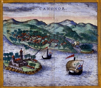 Veduta di Canonor (o Cannanore) in India da un