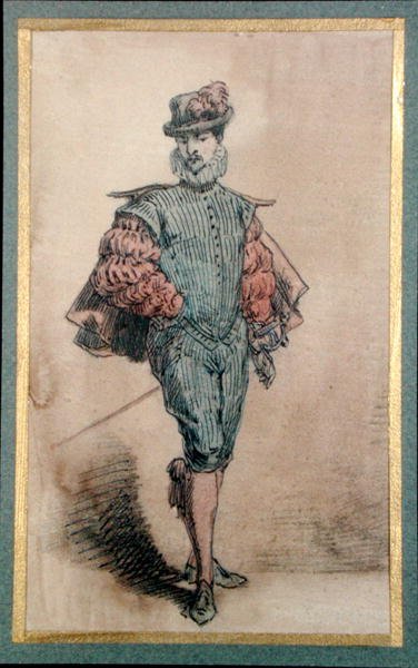 Personaggio maschile in costume storico da George Sand