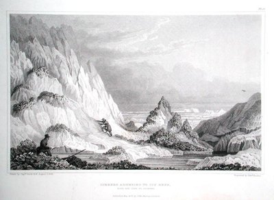 Iceberg aderente alla barriera di ghiaccio, con vista verso il mare, da 