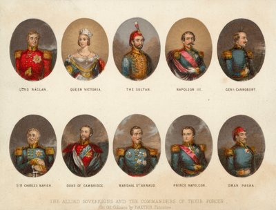 Sovrani alleati e comandanti militari della Guerra di Crimea da George (after) Baxter