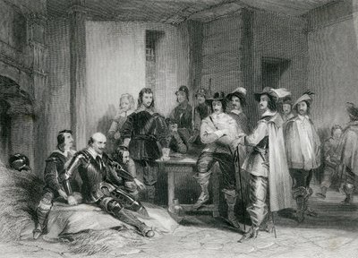 Morte del conte di Lindsey (incisione) da George (after) Cattermole