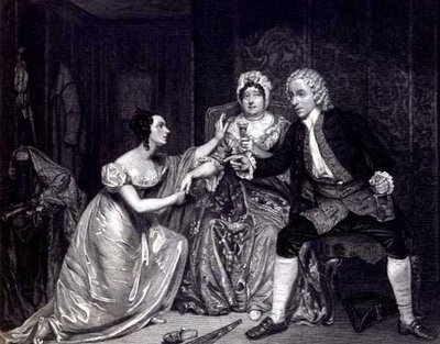 Mr Blanchard, Mrs Davenport e Miss M. Tree come Peachum, Mrs Peachum e Polly in 