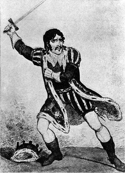 Edmund Kean (1787-1833) come Riccardo III da George (after) Cruikshank
