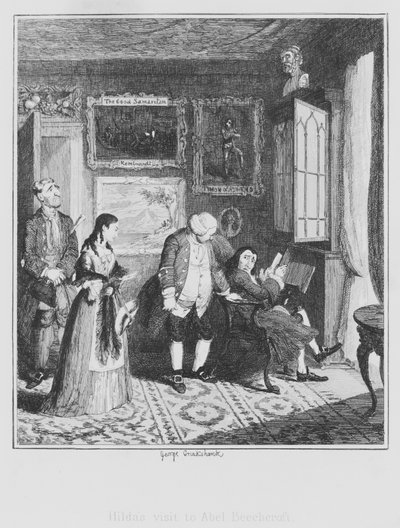 La visita di Hilda ad Abel Beechcroft da George (after) Cruikshank