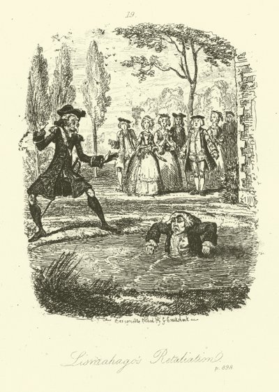 Illustrazione per Humphry Clinker di Tobias Smollett (incisione) da George (after) Cruikshank