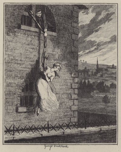 Illustrazione per Jack Sheppard da George (after) Cruikshank