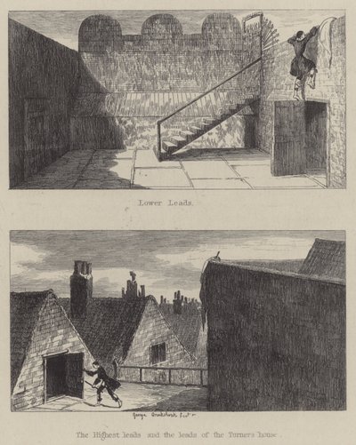 Illustrazione per Jack Sheppard da George (after) Cruikshank