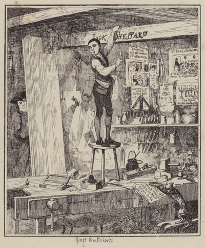 Illustrazione per Jack Sheppard da George (after) Cruikshank