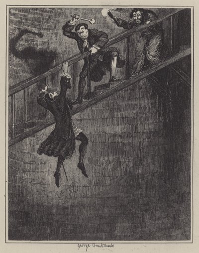 Illustrazione per Jack Sheppard da George (after) Cruikshank